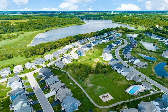 14879 50th St NE, Saint Michael, MN 55376 - aerial view of residential area with a large body of water and a forest