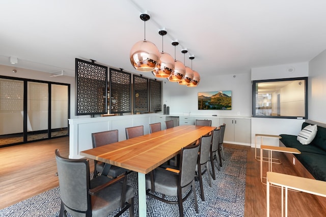 dining room featuring wood finished floors