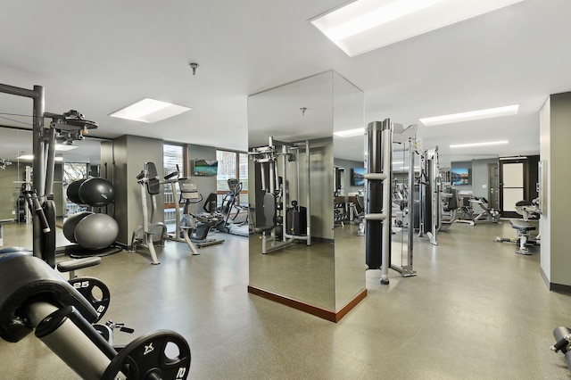 view of gym