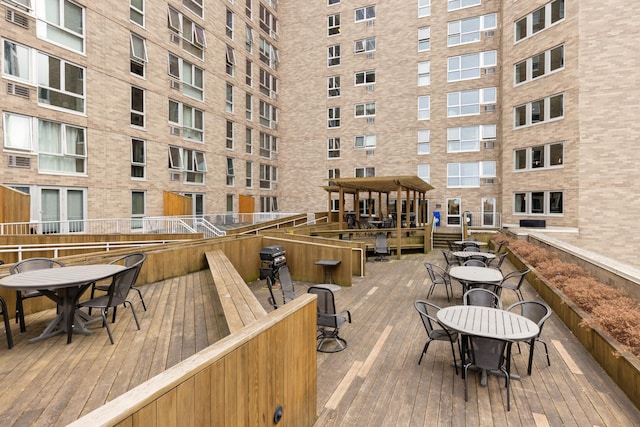 exterior space featuring outdoor dining area