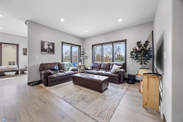 134 Newport Pkwy N, Kindred, ND 58051 - living area with light wood-type flooring and recessed lighting