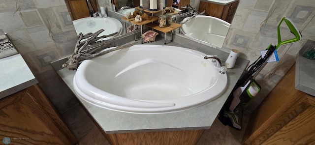 room details with a garden tub