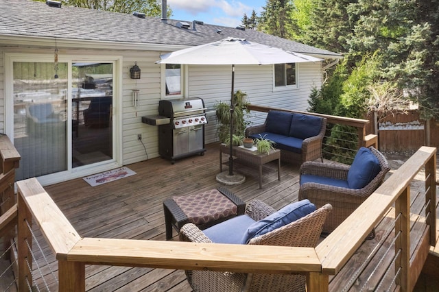 20170 Dunbar Ave, Farmington, MN 55024 - wooden deck with an outdoor hangout area and grilling area