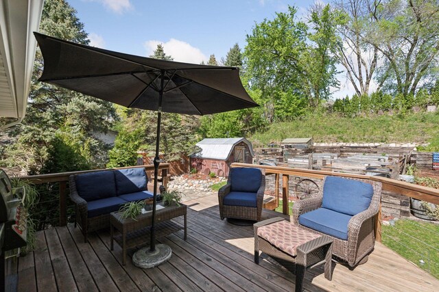 20170 Dunbar Ave, Farmington, MN 55024 - wooden deck with an outdoor hangout area
