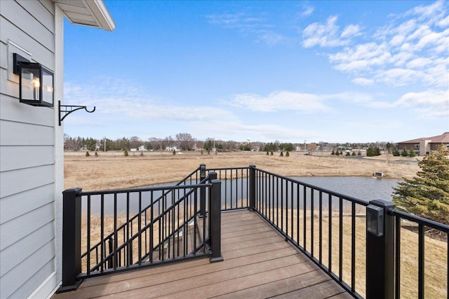 deck with a rural view