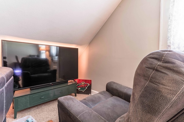 312 Vine St, Fergus Falls, MN 56537 - living area with vaulted ceiling and light colored carpet