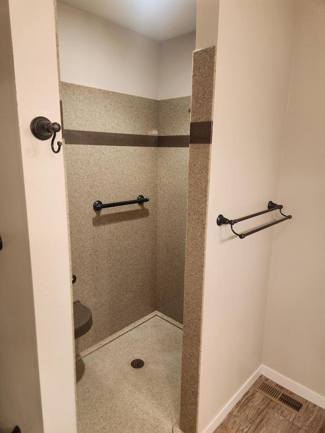 full bath featuring visible vents and walk in shower