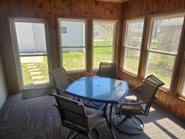 sunroom with a healthy amount of sunlight