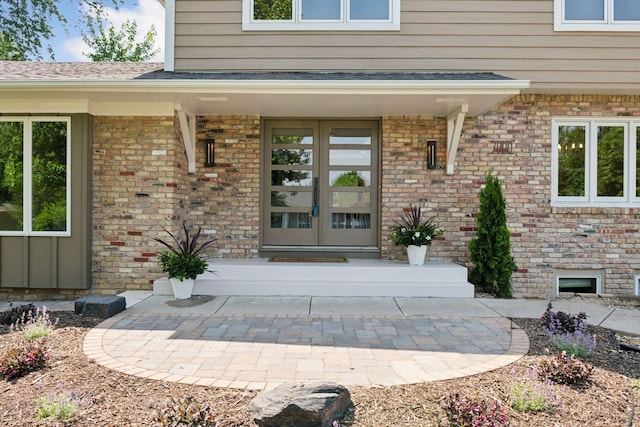 7000 Lanham Ln, Edina, MN 55439 - property entrance with french doors and brick siding