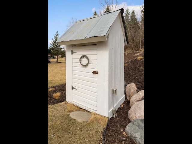 view of shed