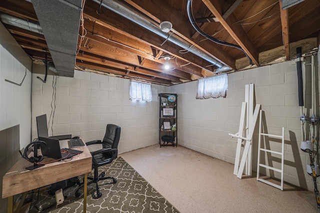 view of home office