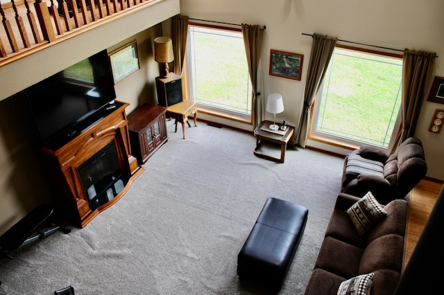 view of carpeted living room