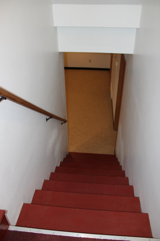 stairs with carpet floors