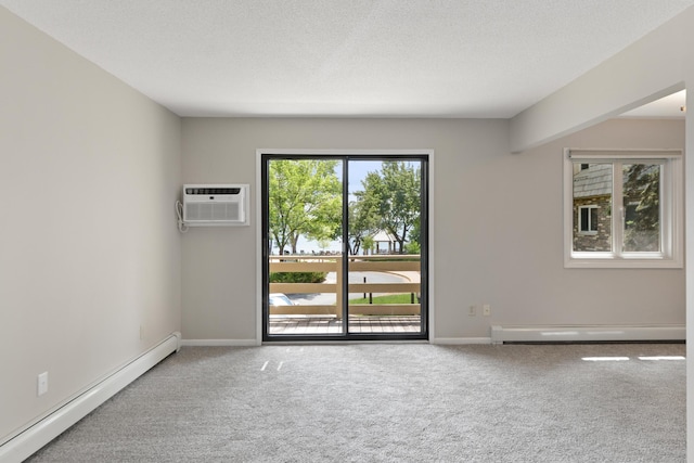 4387 Wilshire Blvd Unit 202, Mound, MN 55364 - spare room with a baseboard radiator, a wall mounted air conditioner, baseboard heating, and carpet