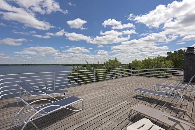 4387 Wilshire Blvd Unit 202, Mound, MN 55364 - wooden terrace with a water view