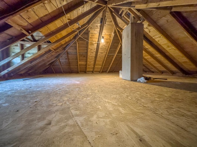 205 2nd St SW, Blooming Prairie, MN 55917 - view of unfinished attic