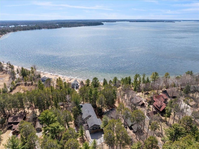 aerial overview of property's location featuring a large body of water