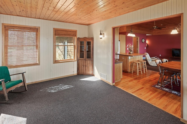 10209 Amery Ave NW, Silver Creek Twp, MN 55362 - living area featuring baseboards and ceiling fan