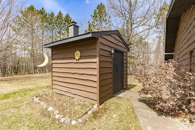 view of shed