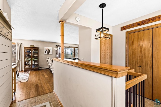 interior space with baseboard heating