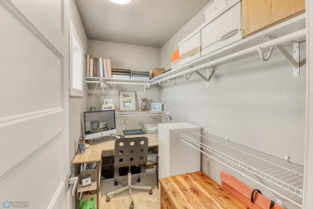 interior space with carpet flooring