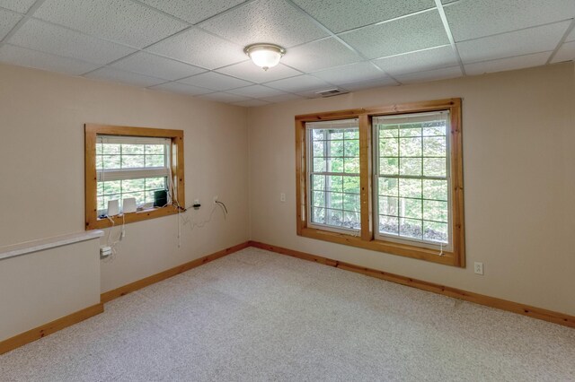 2064 View Dr NW, Walker, MN 56484 - carpeted spare room with a paneled ceiling and baseboards