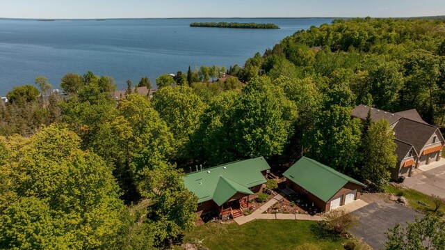 2064 View Dr NW, Walker, MN 56484 - drone / aerial view of a large body of water and a heavily wooded area