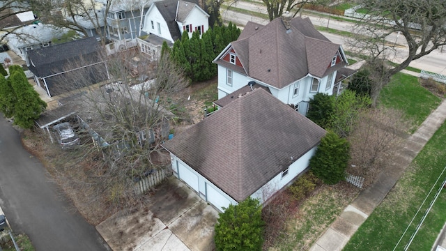 aerial view with a residential view