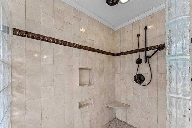 7884 341st St, Lent Twp, MN 55079 - full bath with crown molding and tiled shower