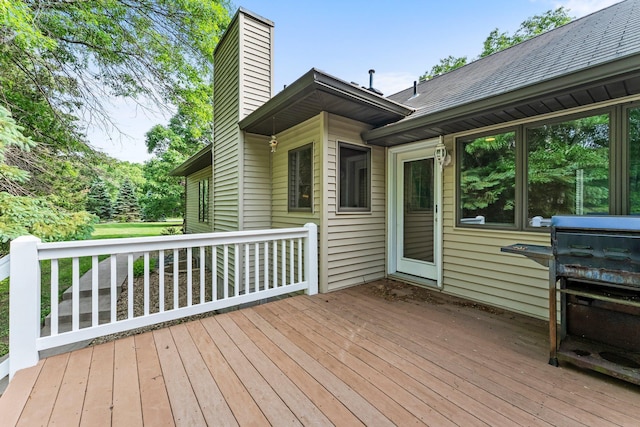 7884 341st St, Lent Twp, MN 55079 - view of wooden terrace
