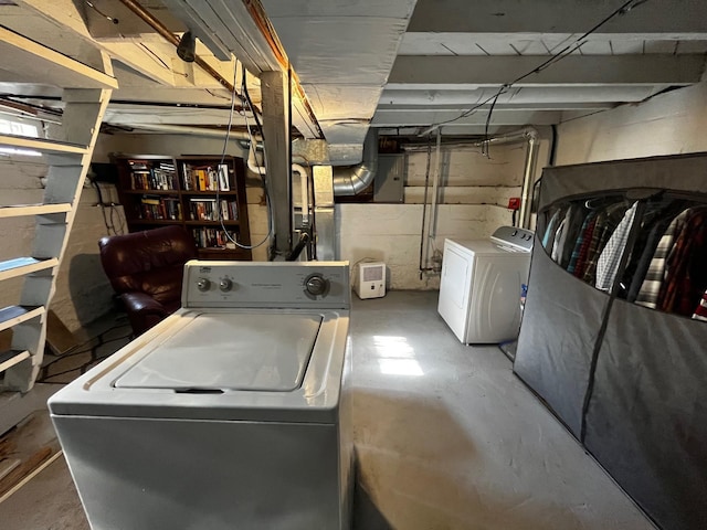 laundry area featuring electric panel