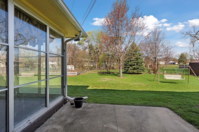 6309 Halifax Dr, Brooklyn Center, MN 55429 - view of yard featuring fence and a patio area
