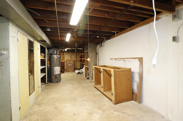 10424 Washburn Ave S, Bloomington, MN 55431 - unfinished below grade area with gas water heater and concrete block wall