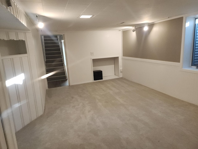 10424 Washburn Ave S, Bloomington, MN 55431 - finished basement featuring carpet floors and stairway
