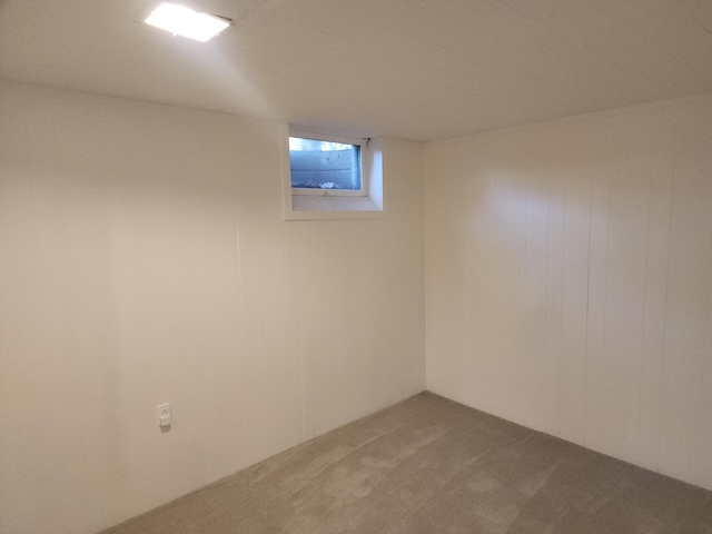 10424 Washburn Ave S, Bloomington, MN 55431 - below grade area featuring carpet and wooden walls