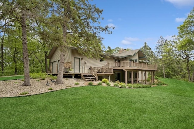 16523 243rd Ave NW, Orrock Twp, MN 55309 - back of property with a deck and a yard
