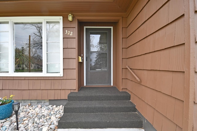 view of doorway to property