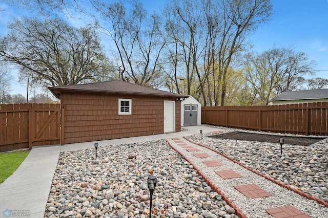 exterior space featuring a gate and fence