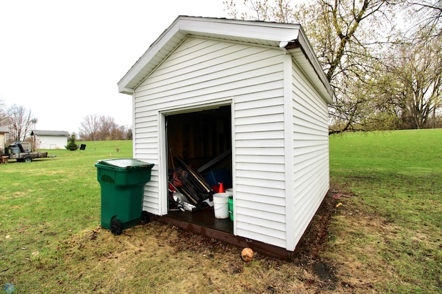 view of shed