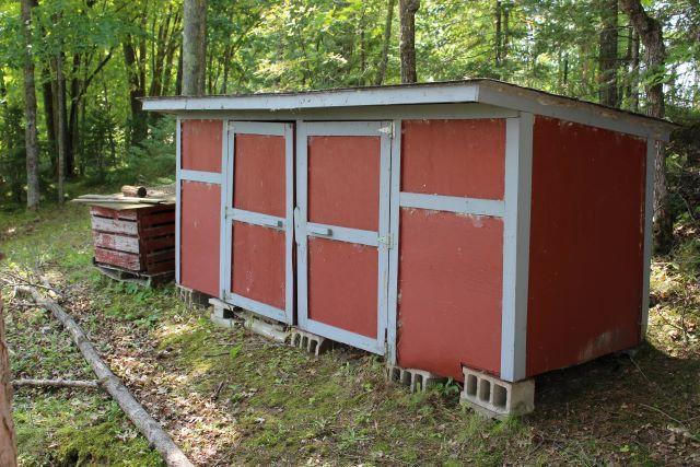 view of shed