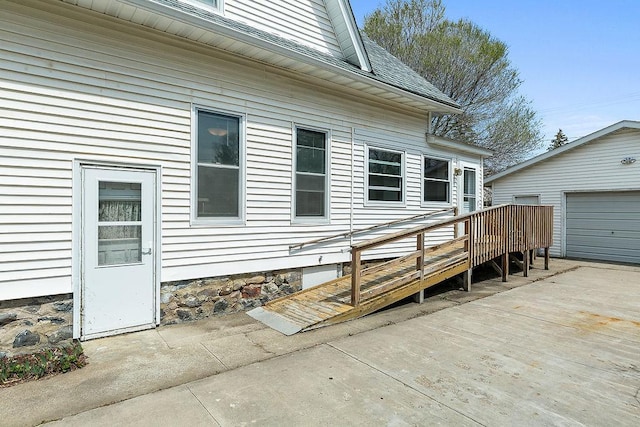 exterior space featuring a deck