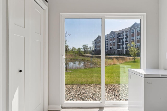 8678 London Cir NE Unit B, Blaine, MN 55449 - entryway featuring a water view