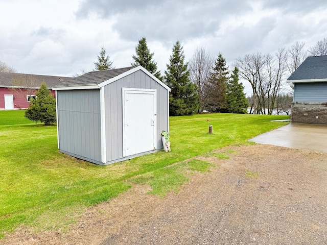 view of shed