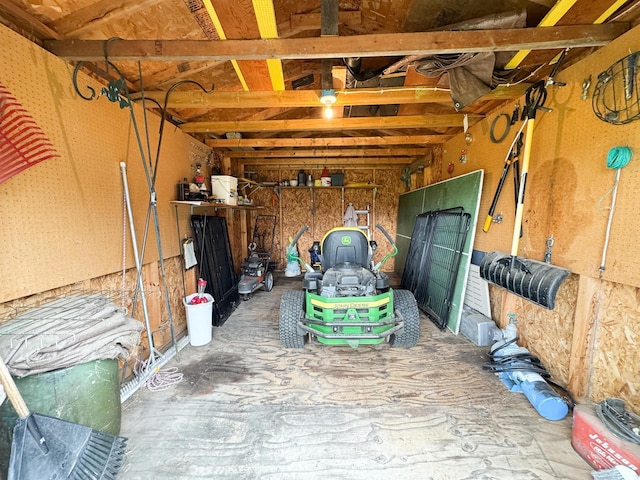 storage featuring a garage