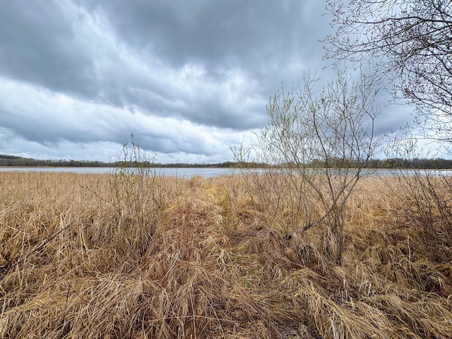 view of landscape featuring a water view
