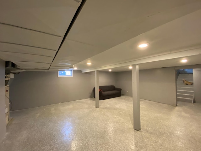 view of basement