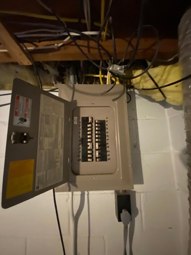 utility room with electric panel
