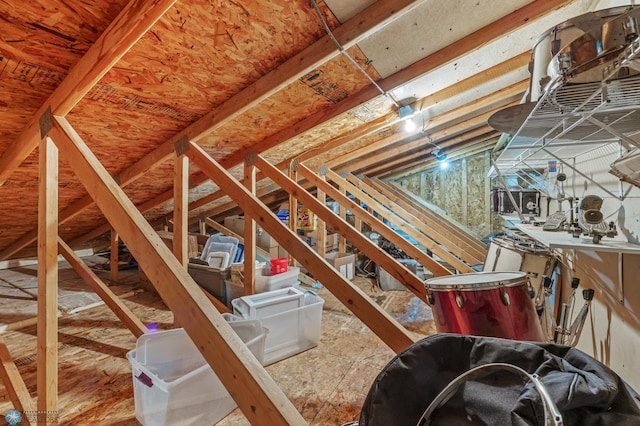 view of attic