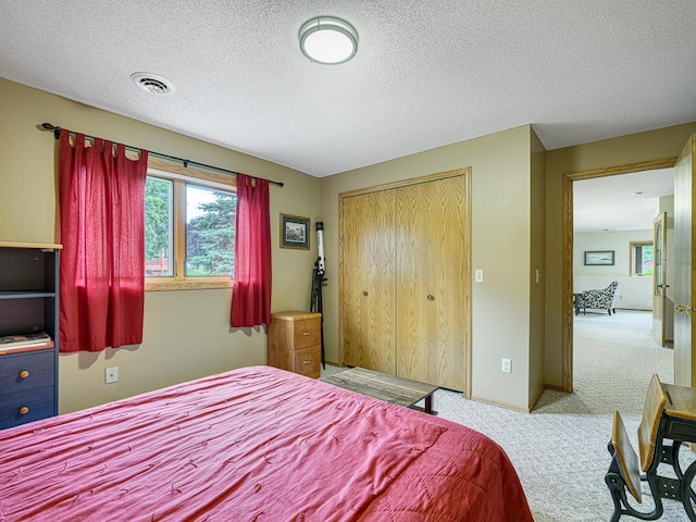 8918 Prestwick Pkwy N, Brooklyn Park, MN 55443 - carpeted bedroom with a textured ceiling and a closet
