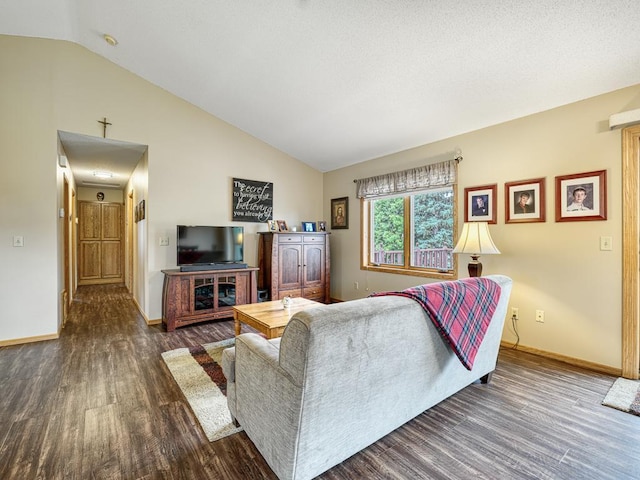 8918 Prestwick Pkwy N, Brooklyn Park, MN 55443 - living area with wood finished floors and vaulted ceiling